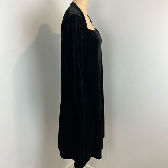 Liz Claiborne 90s Black Velvet Dress - Picture 4 of 13
